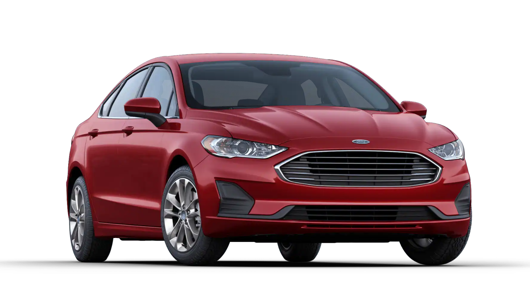 2020 Ford Fusion Sedan SE Front View Red Exterior Picture.png